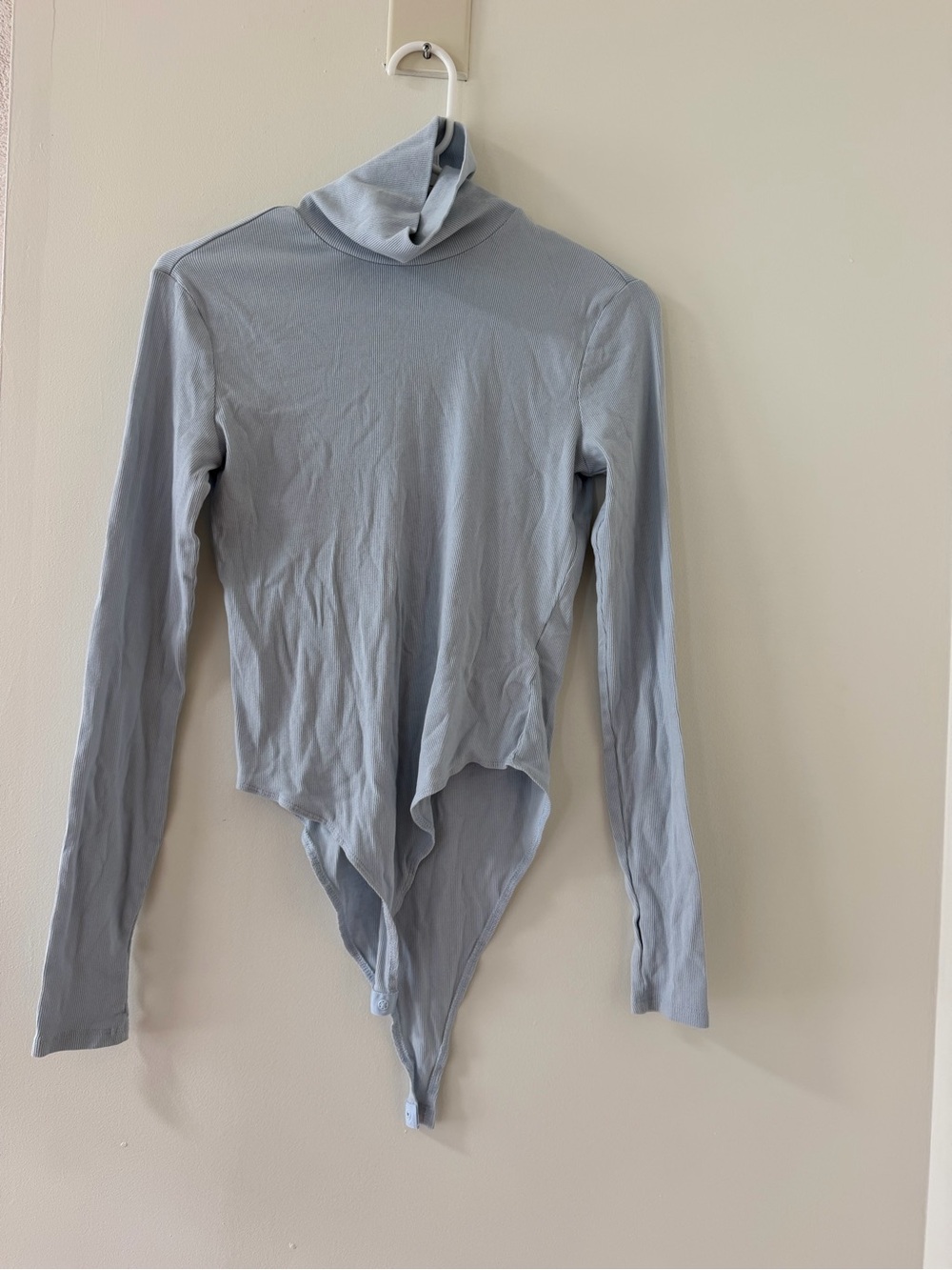 H&M Pale Blue Long-Sleeve Turtleneck Bodysuit